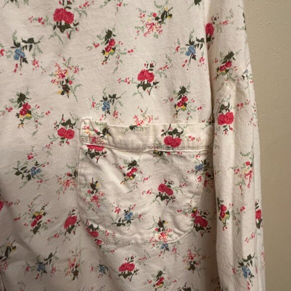 Victoria's Secret Women Pajama Button Up Top Long Sleeve Red Roses Size Medium - Picture 3 of 14
